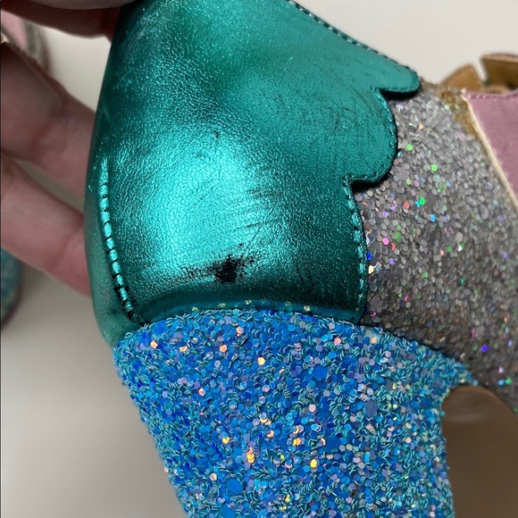 John Fluevog Pink and Blue Glitter Heels - Picture 12 of 16